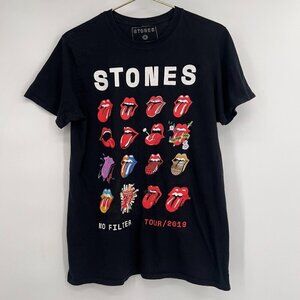 Rolling Stones "No Filter Tour 2019" Black Graphic T-Shirt - Size M
